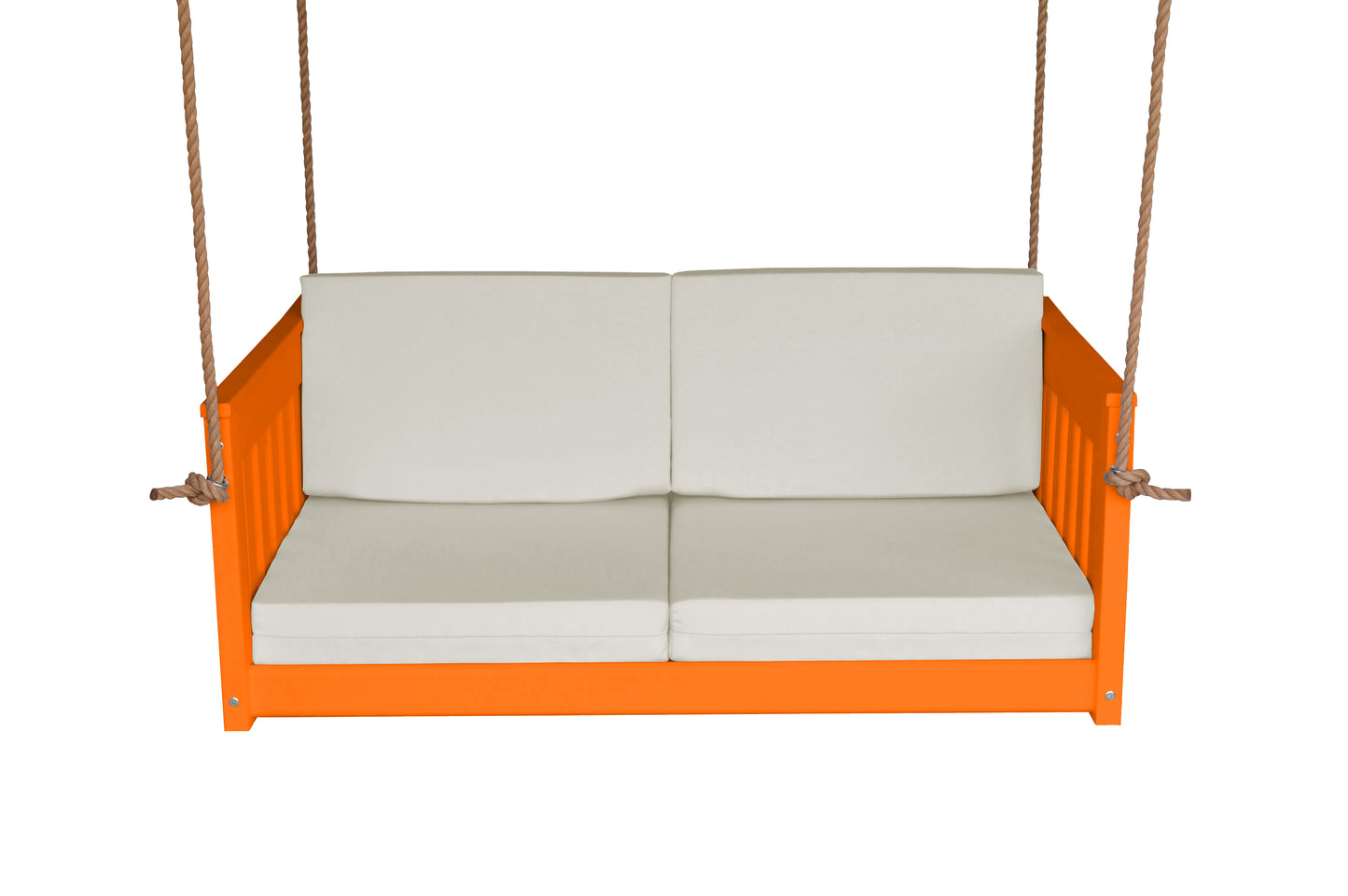 Bryton Park Poly Furniture Recycled Plastic 50" Deep Seating Mission Sofa Swing w Rope - LEAD TIME TO SHIP 10 BUSINESS DAYS