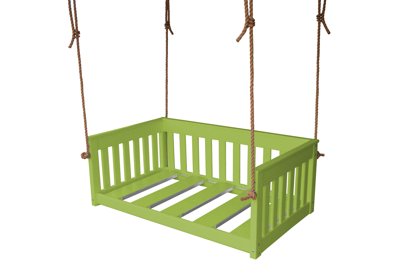 Bryton Park Poly Furniture Recycled Plastic 50" Deep Seating Mission Sofa Swing w Rope - LEAD TIME TO SHIP 10 BUSINESS DAYS