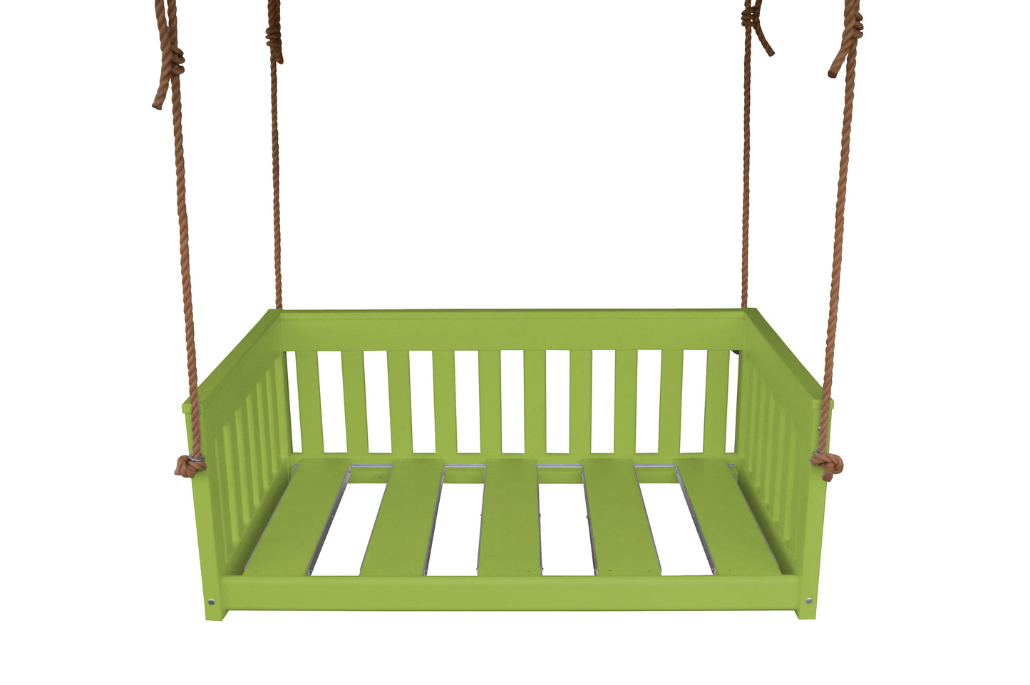 Bryton Park Poly Furniture Recycled Plastic 50" Deep Seating Mission Sofa Swing w Rope - LEAD TIME TO SHIP 10 BUSINESS DAYS