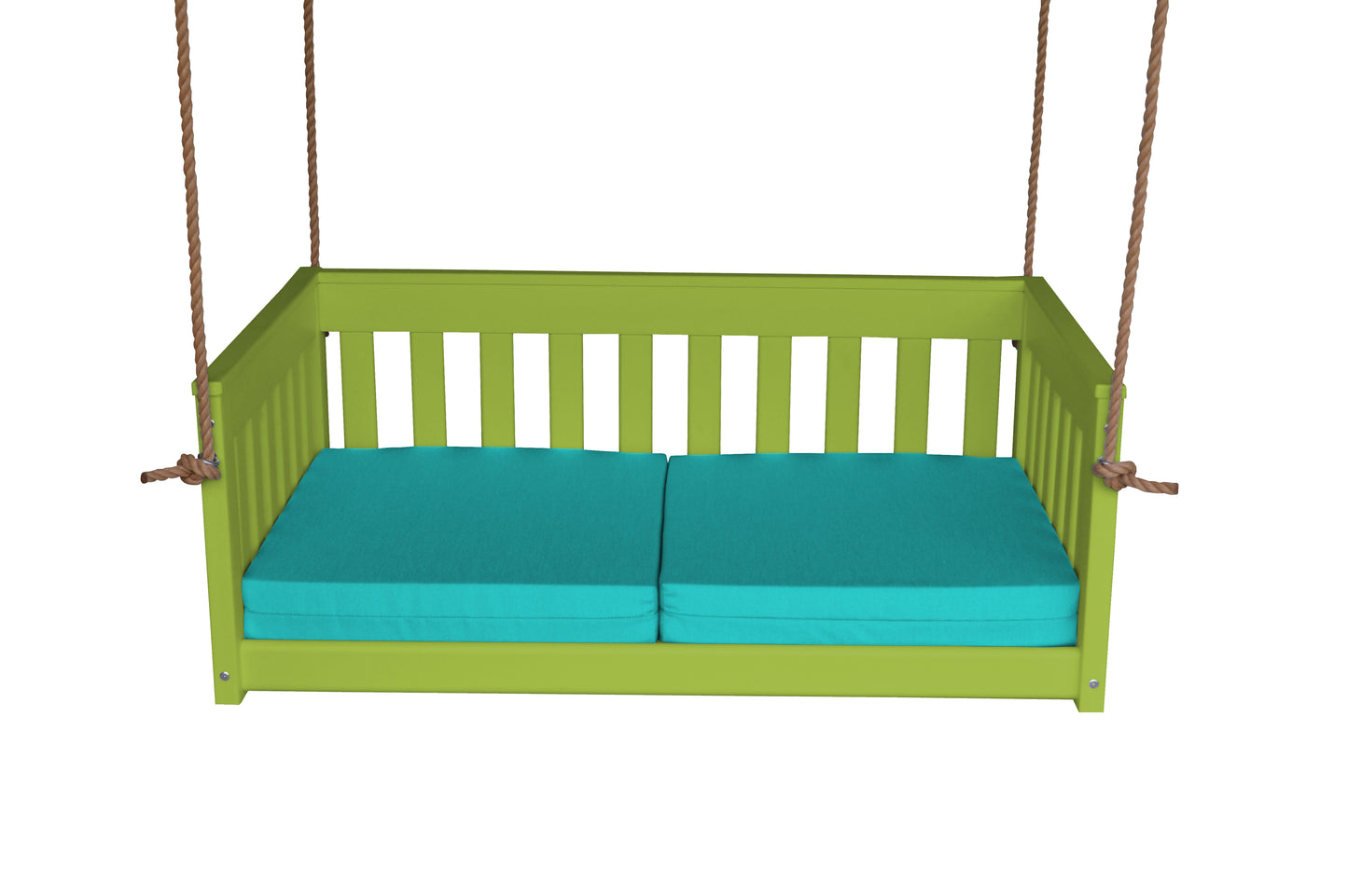 Bryton Park Poly Furniture Recycled Plastic 50" Deep Seating Mission Sofa Swing w Rope - LEAD TIME TO SHIP 10 BUSINESS DAYS