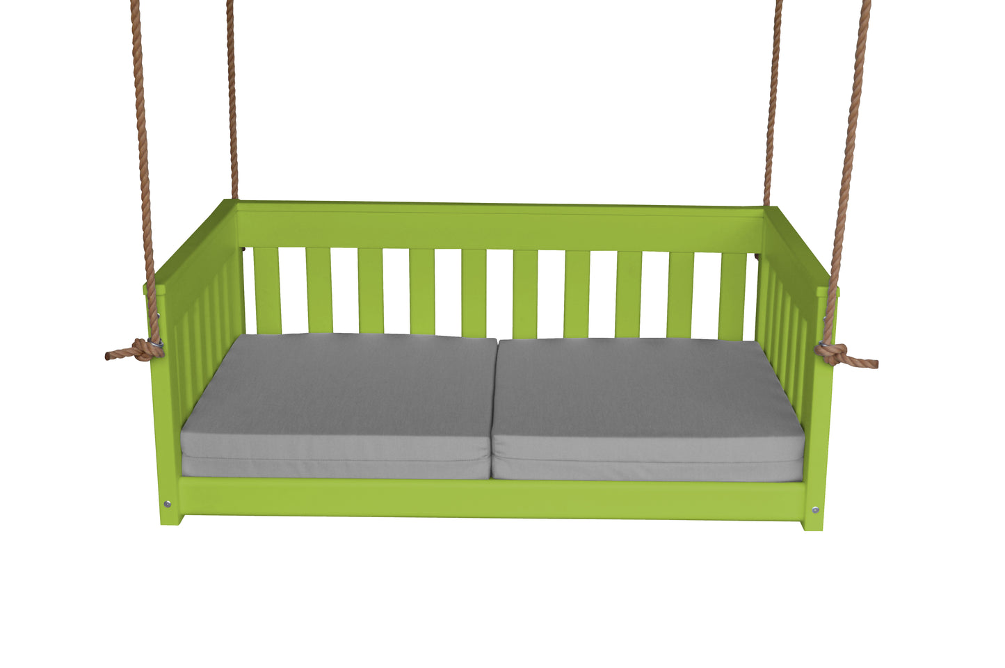 Bryton Park Poly Furniture Recycled Plastic 50" Deep Seating Mission Sofa Swing w Rope - LEAD TIME TO SHIP 10 BUSINESS DAYS