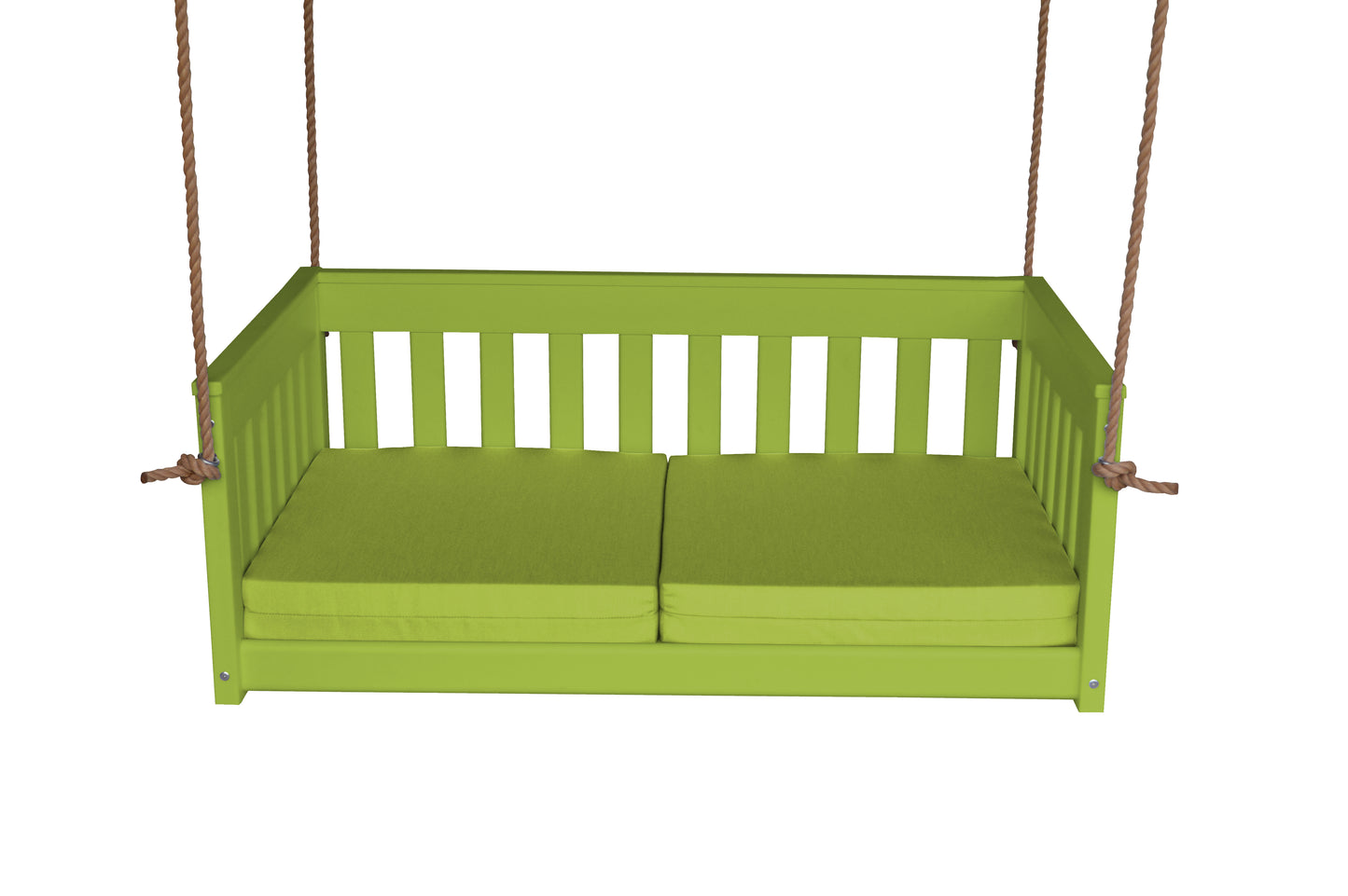Bryton Park Poly Furniture Recycled Plastic 50" Deep Seating Mission Sofa Swing w Rope - LEAD TIME TO SHIP 10 BUSINESS DAYS