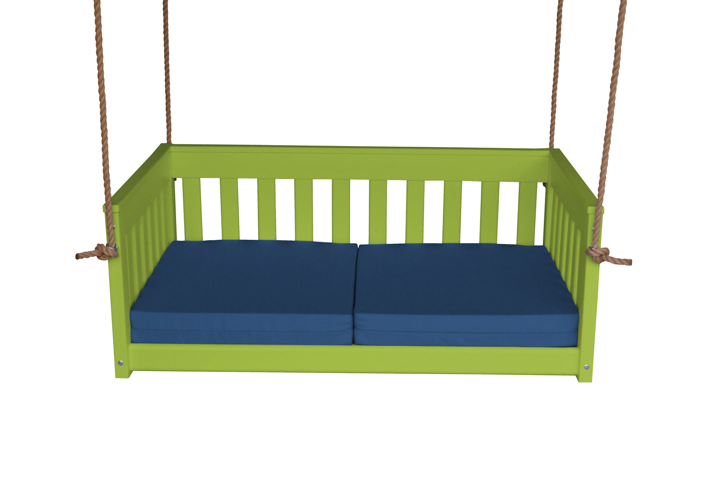 Bryton Park Poly Furniture Recycled Plastic 50" Deep Seating Mission Sofa Swing w Rope - LEAD TIME TO SHIP 10 BUSINESS DAYS