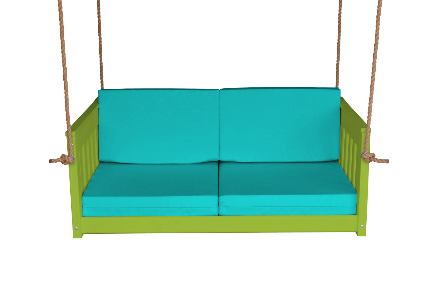 Bryton Park Poly Furniture Recycled Plastic 50" Deep Seating Mission Sofa Swing w Rope - LEAD TIME TO SHIP 10 BUSINESS DAYS