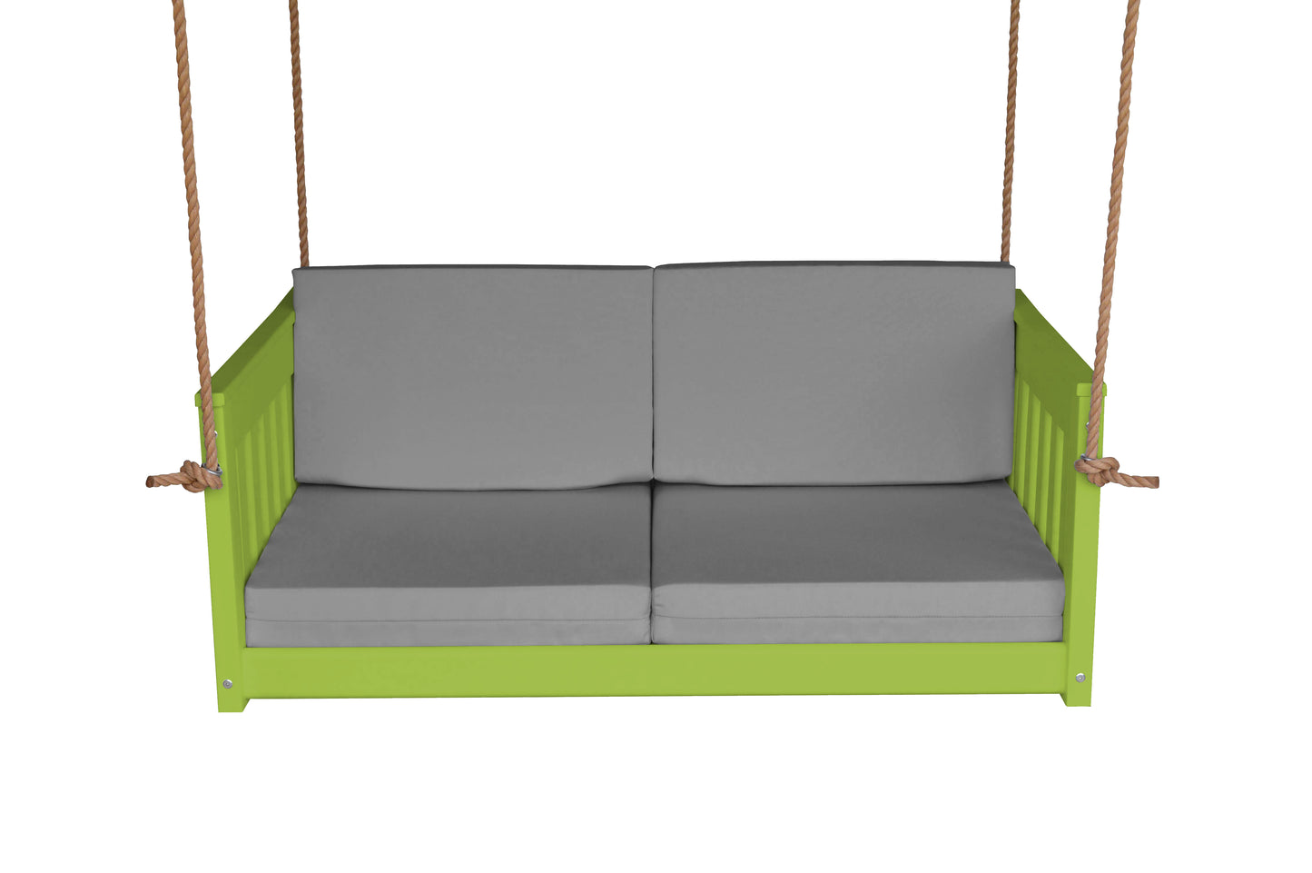 Bryton Park Poly Furniture Recycled Plastic 50" Deep Seating Mission Sofa Swing w Rope - LEAD TIME TO SHIP 10 BUSINESS DAYS