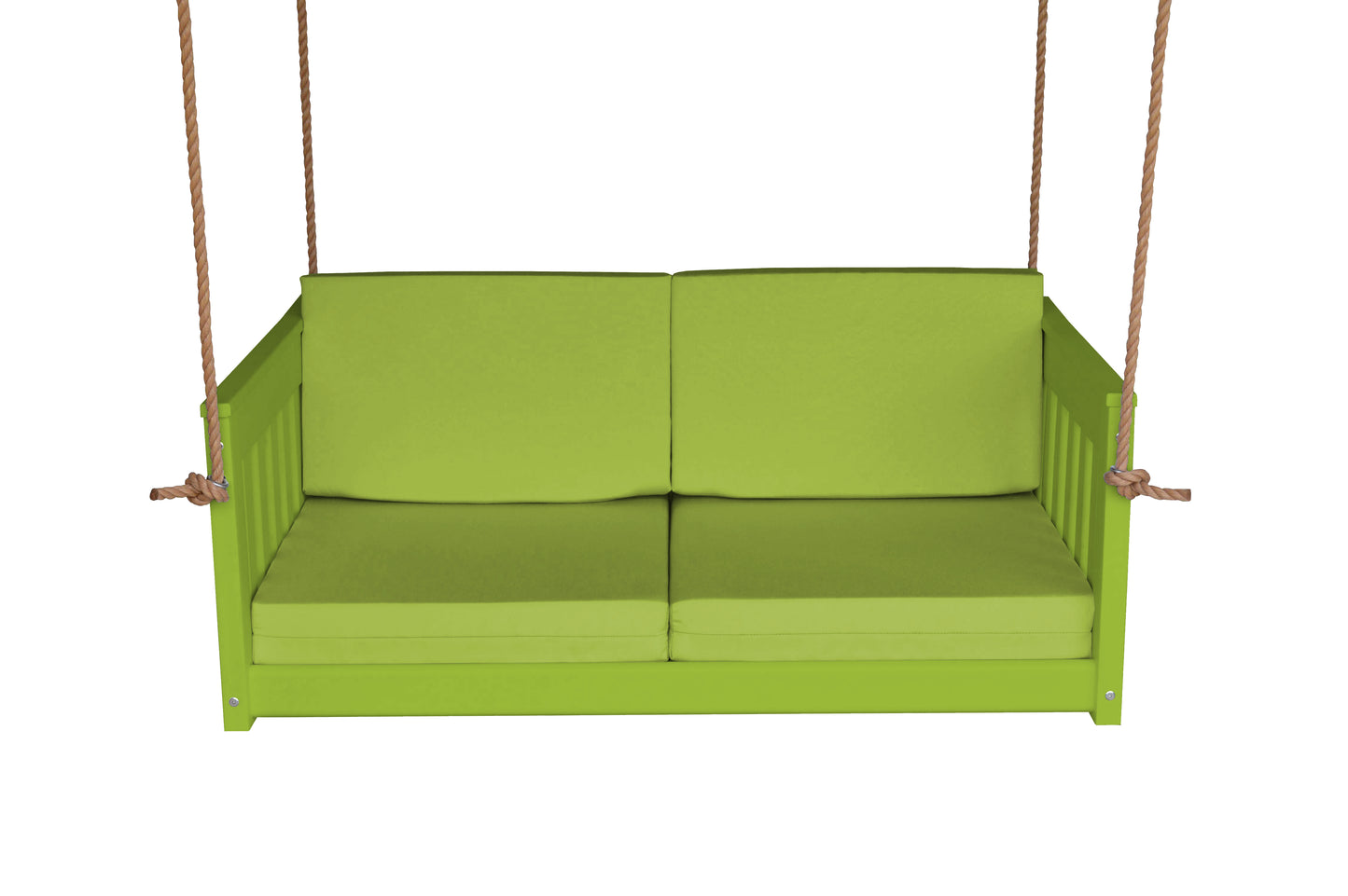 Bryton Park Poly Furniture Recycled Plastic 50" Deep Seating Mission Sofa Swing w Rope - LEAD TIME TO SHIP 10 BUSINESS DAYS