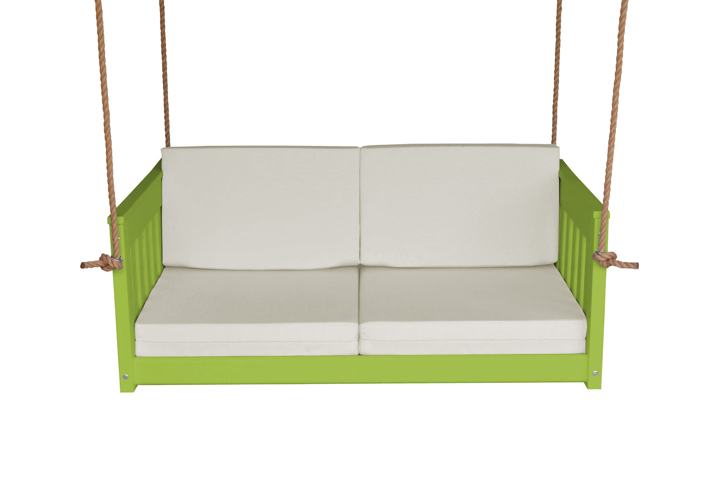 Bryton Park Poly Furniture Recycled Plastic 50" Deep Seating Mission Sofa Swing w Rope - LEAD TIME TO SHIP 10 BUSINESS DAYS