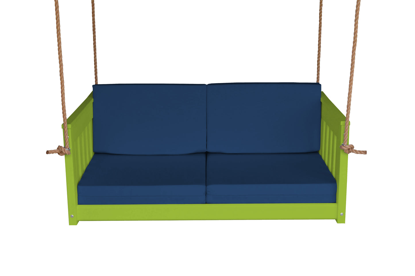 Bryton Park Poly Furniture Recycled Plastic 50" Deep Seating Mission Sofa Swing w Rope - LEAD TIME TO SHIP 10 BUSINESS DAYS