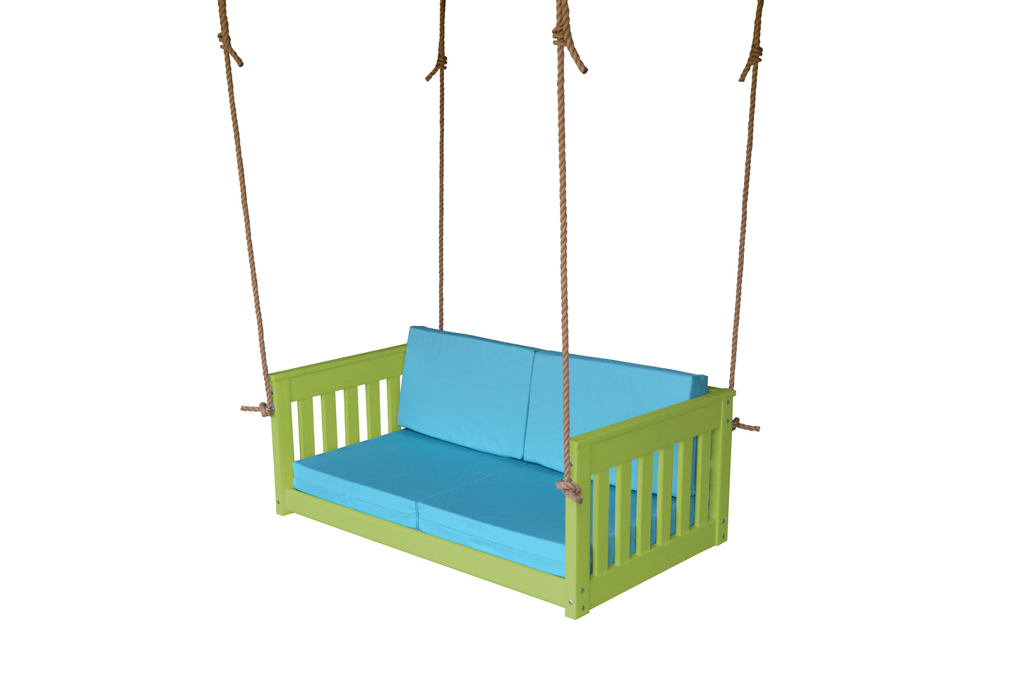 Bryton Park Poly Furniture Recycled Plastic 50" Deep Seating Mission Sofa Swing w Rope - LEAD TIME TO SHIP 10 BUSINESS DAYS
