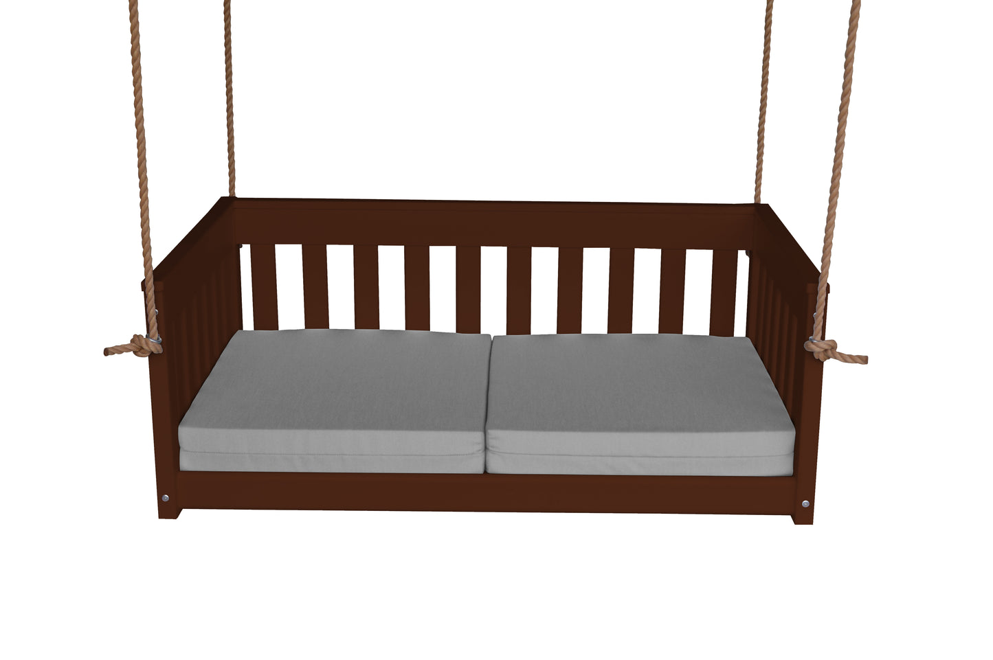 Bryton Park Poly Furniture Recycled Plastic 50" Deep Seating Mission Sofa Swing w Rope - LEAD TIME TO SHIP 10 BUSINESS DAYS
