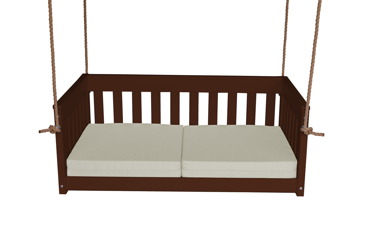 Bryton Park Poly Furniture Recycled Plastic 50" Deep Seating Mission Sofa Swing w Rope - LEAD TIME TO SHIP 10 BUSINESS DAYS