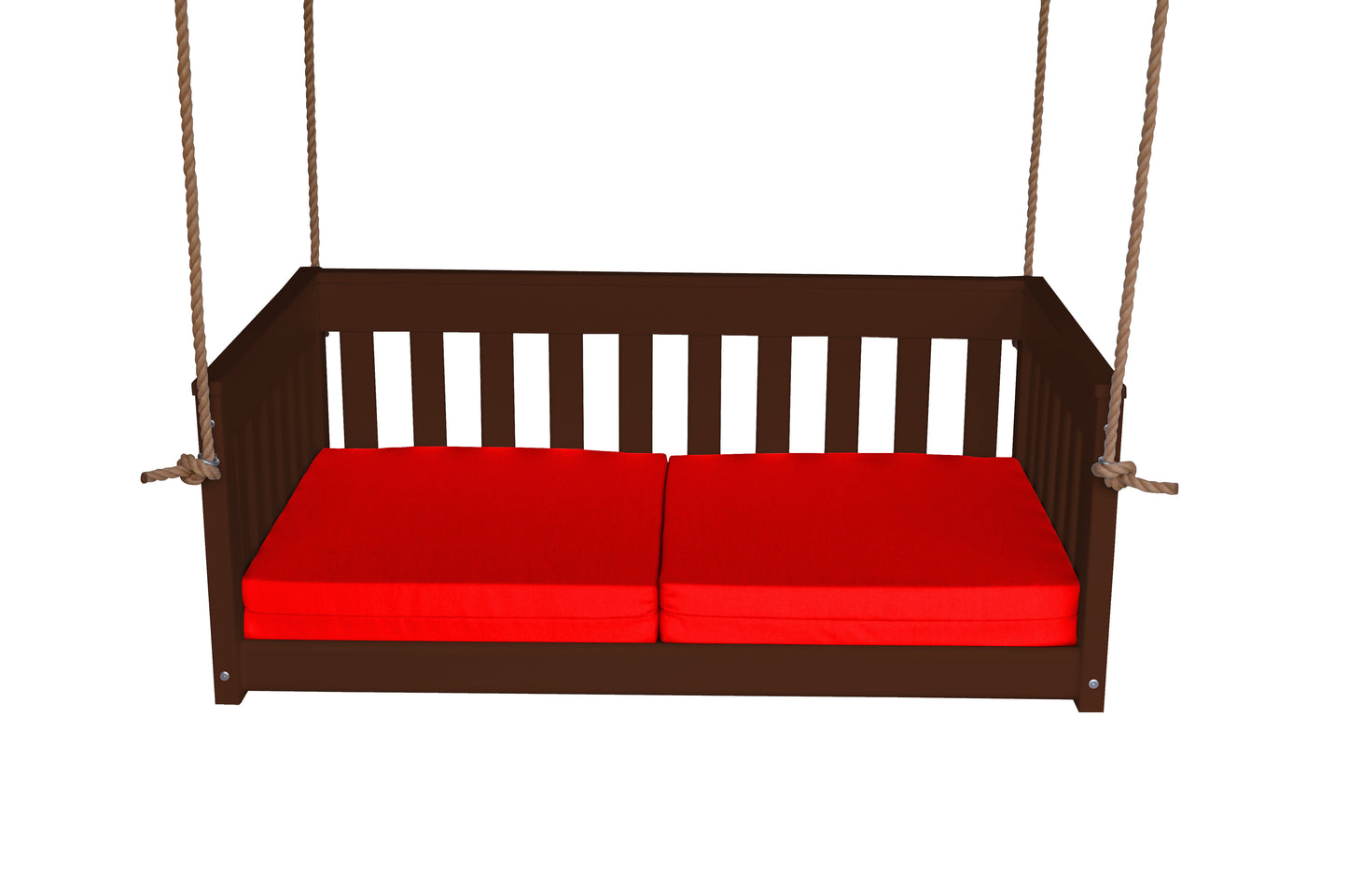 Bryton Park Poly Furniture Recycled Plastic 50" Deep Seating Mission Sofa Swing w Rope - LEAD TIME TO SHIP 10 BUSINESS DAYS