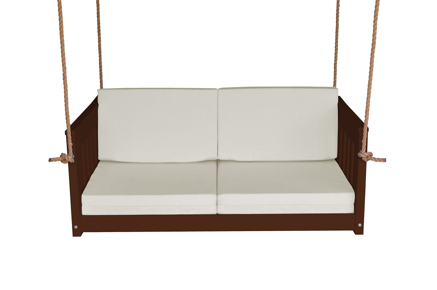Bryton Park Poly Furniture Recycled Plastic 50" Deep Seating Mission Sofa Swing w Rope - LEAD TIME TO SHIP 10 BUSINESS DAYS