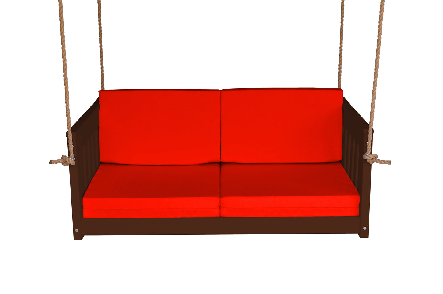 Bryton Park Poly Furniture Recycled Plastic 50" Deep Seating Mission Sofa Swing w Rope - LEAD TIME TO SHIP 10 BUSINESS DAYS