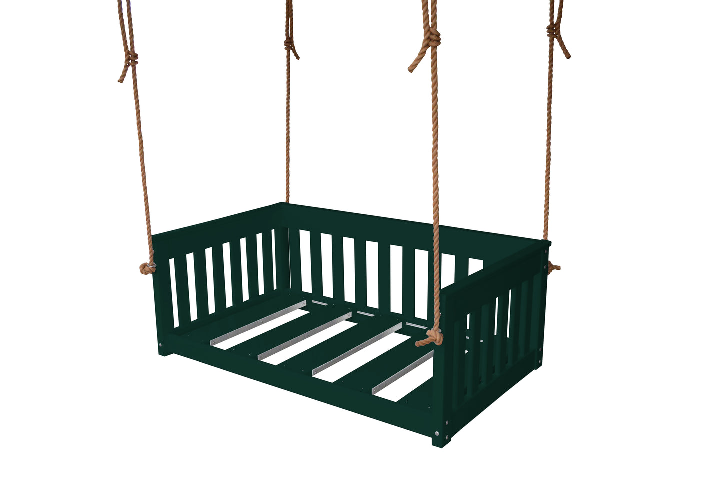 Bryton Park Poly Furniture Recycled Plastic 50" Deep Seating Mission Sofa Swing w Rope - LEAD TIME TO SHIP 10 BUSINESS DAYS