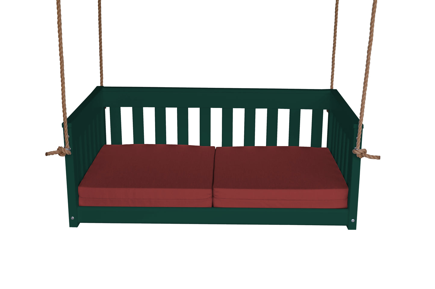Bryton Park Poly Furniture Recycled Plastic 50" Deep Seating Mission Sofa Swing w Rope - LEAD TIME TO SHIP 10 BUSINESS DAYS