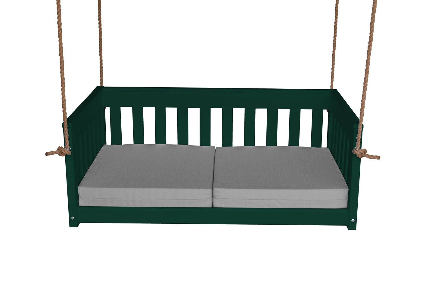 Bryton Park Poly Furniture Recycled Plastic 50" Deep Seating Mission Sofa Swing w Rope - LEAD TIME TO SHIP 10 BUSINESS DAYS