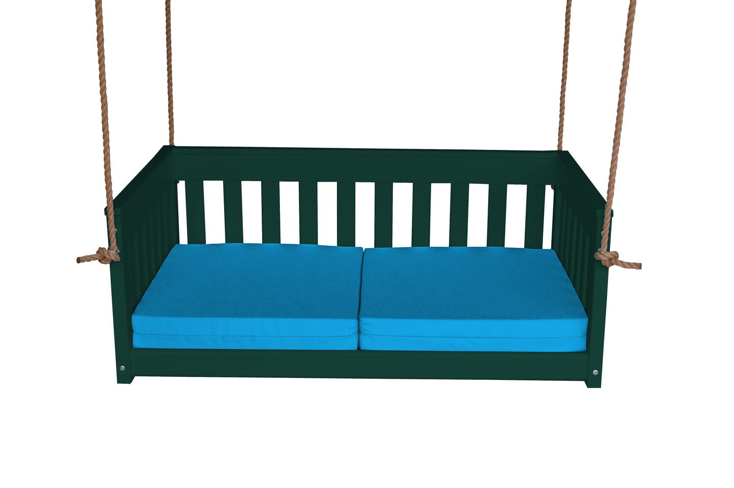 Bryton Park Poly Furniture Recycled Plastic 50" Deep Seating Mission Sofa Swing w Rope - LEAD TIME TO SHIP 10 BUSINESS DAYS