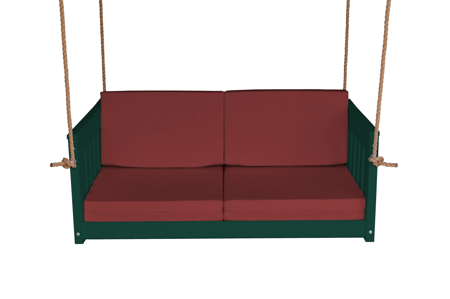Bryton Park Poly Furniture Recycled Plastic 50" Deep Seating Mission Sofa Swing w Rope - LEAD TIME TO SHIP 10 BUSINESS DAYS