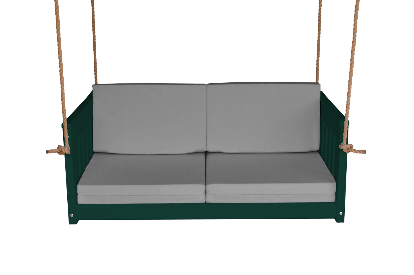 Bryton Park Poly Furniture Recycled Plastic 50" Deep Seating Mission Sofa Swing w Rope - LEAD TIME TO SHIP 10 BUSINESS DAYS
