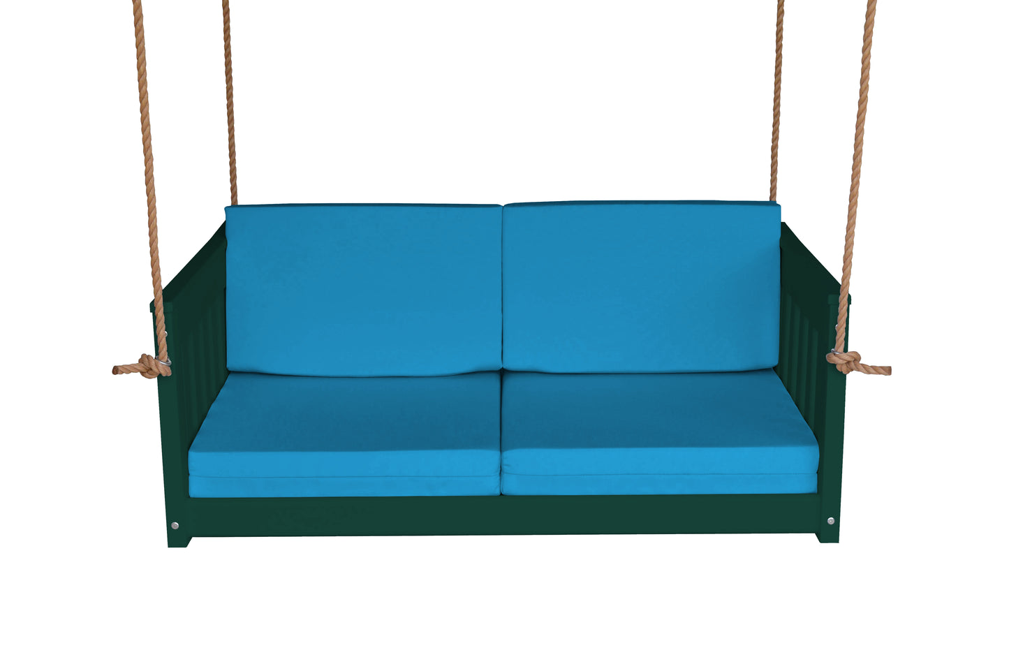 Bryton Park Poly Furniture Recycled Plastic 50" Deep Seating Mission Sofa Swing w Rope - LEAD TIME TO SHIP 10 BUSINESS DAYS