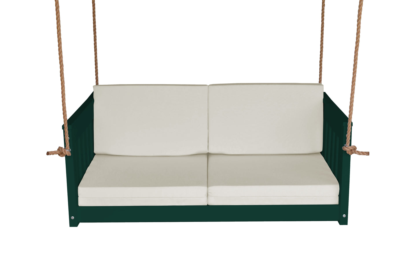 Bryton Park Poly Furniture Recycled Plastic 50" Deep Seating Mission Sofa Swing w Rope - LEAD TIME TO SHIP 10 BUSINESS DAYS