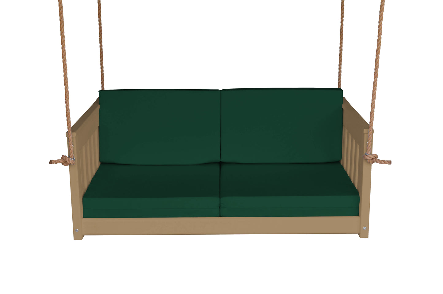 Bryton Park Poly Furniture Recycled Plastic 50" Deep Seating Mission Sofa Swing w Rope - LEAD TIME TO SHIP 10 BUSINESS DAYS