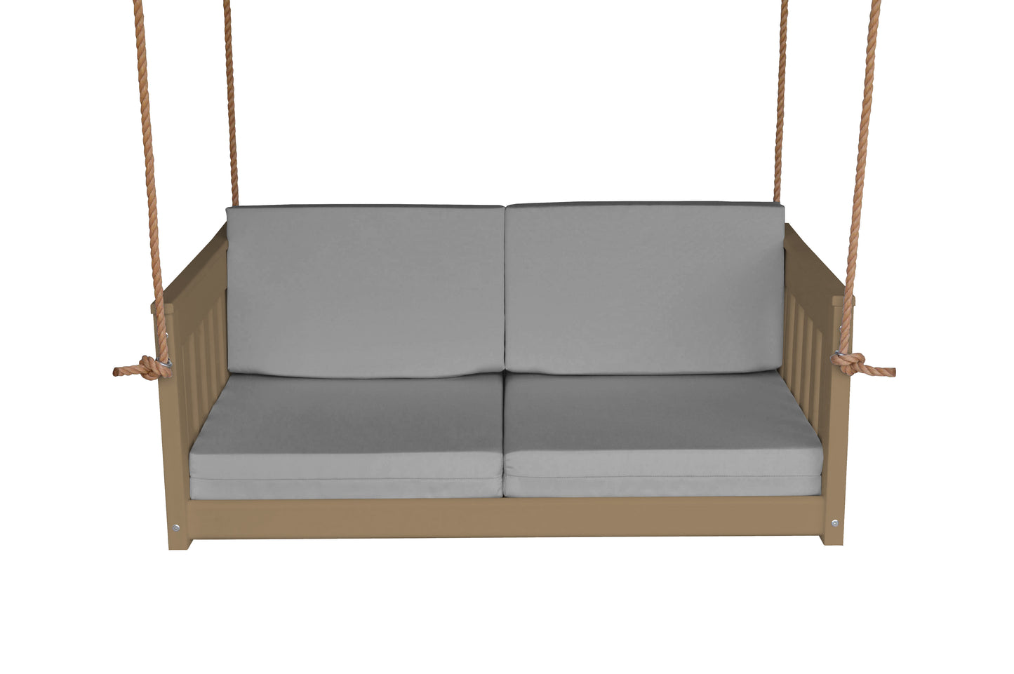 Bryton Park Poly Furniture Recycled Plastic 50" Deep Seating Mission Sofa Swing w Rope - LEAD TIME TO SHIP 10 BUSINESS DAYS