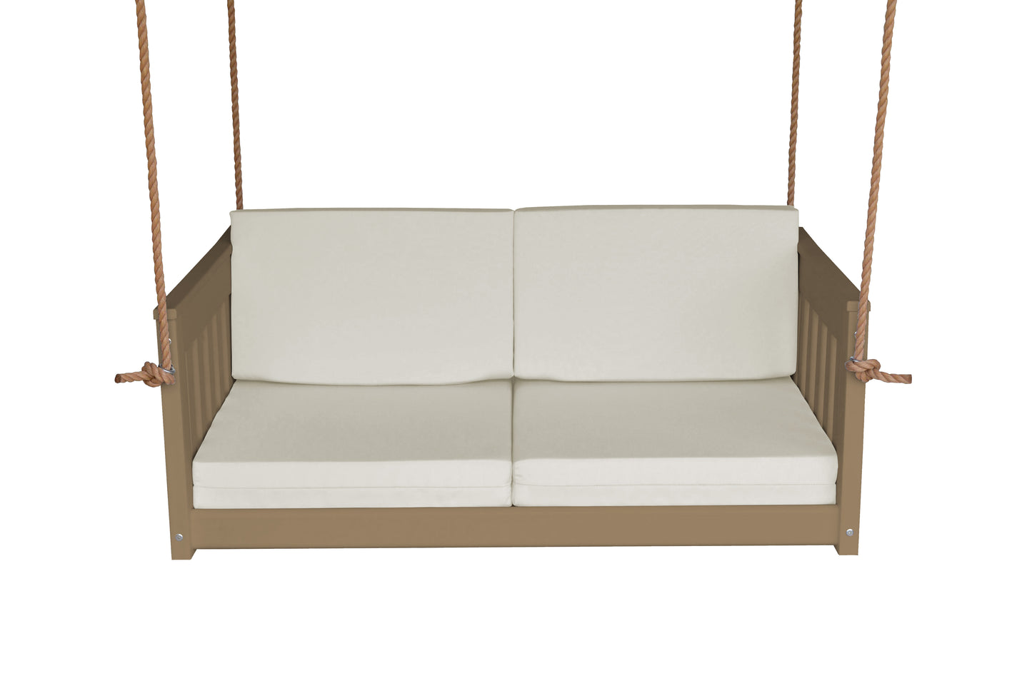 Bryton Park Poly Furniture Recycled Plastic 50" Deep Seating Mission Sofa Swing w Rope - LEAD TIME TO SHIP 10 BUSINESS DAYS