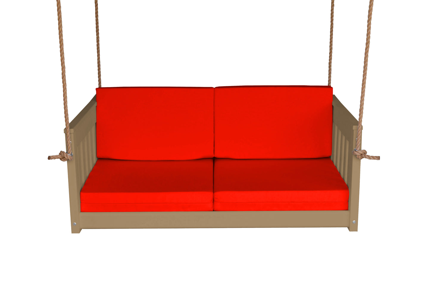 Bryton Park Poly Furniture Recycled Plastic 50" Deep Seating Mission Sofa Swing w Rope - LEAD TIME TO SHIP 10 BUSINESS DAYS