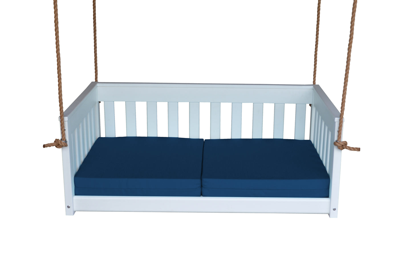 Bryton Park Poly Furniture Recycled Plastic 50" Deep Seating Mission Sofa Swing w Rope - LEAD TIME TO SHIP 10 BUSINESS DAYS