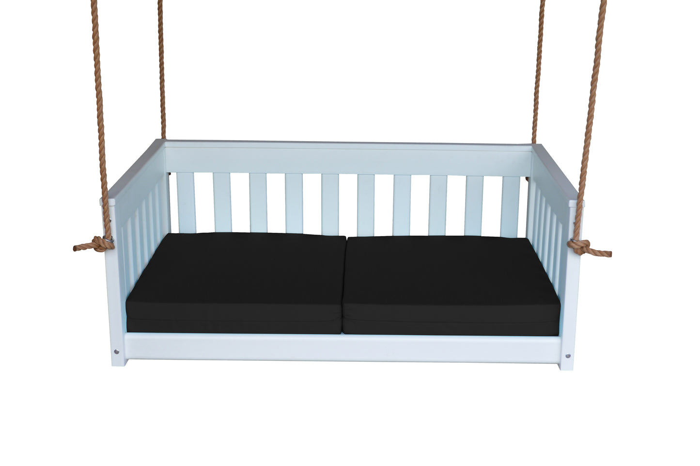 Bryton Park Poly Furniture Recycled Plastic 50" Deep Seating Mission Sofa Swing w Rope - LEAD TIME TO SHIP 10 BUSINESS DAYS