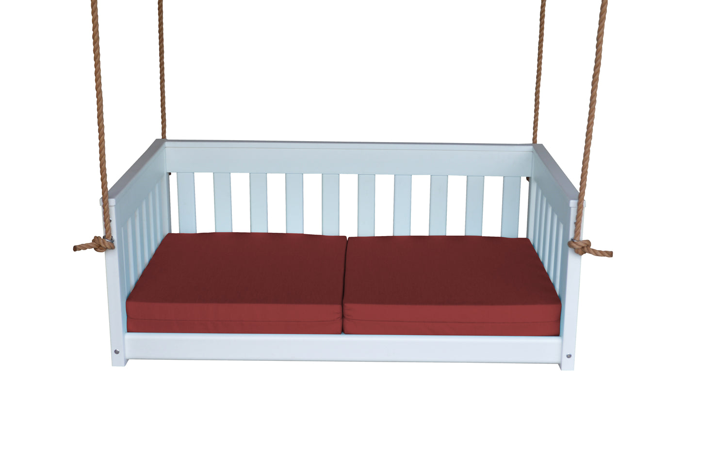 Bryton Park Poly Furniture Recycled Plastic 50" Deep Seating Mission Sofa Swing w Rope - LEAD TIME TO SHIP 10 BUSINESS DAYS