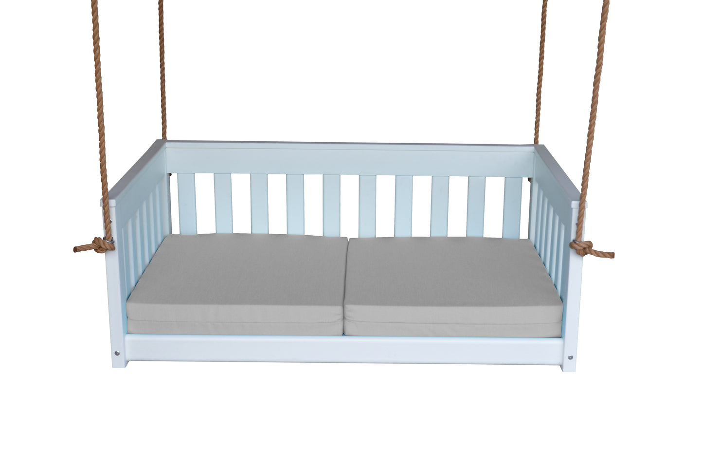 Bryton Park Poly Furniture Recycled Plastic 50" Deep Seating Mission Sofa Swing w Rope - LEAD TIME TO SHIP 10 BUSINESS DAYS