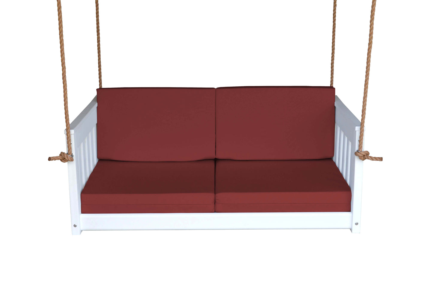 Bryton Park Poly Furniture Recycled Plastic 50" Deep Seating Mission Sofa Swing w Rope - LEAD TIME TO SHIP 10 BUSINESS DAYS