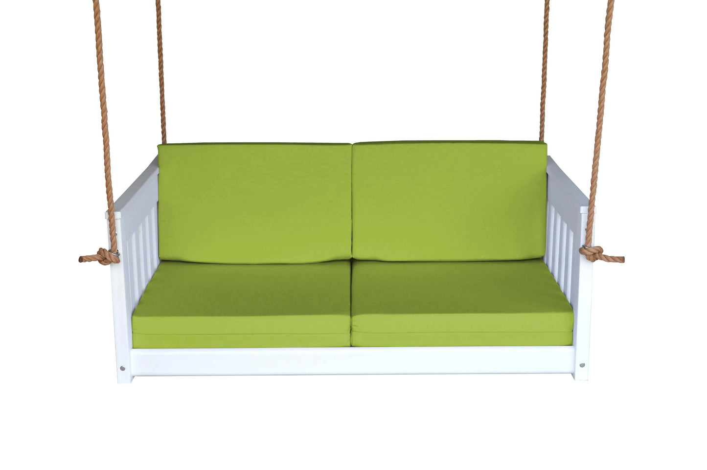 Bryton Park Poly Furniture Recycled Plastic 50" Deep Seating Mission Sofa Swing w Rope - LEAD TIME TO SHIP 10 BUSINESS DAYS