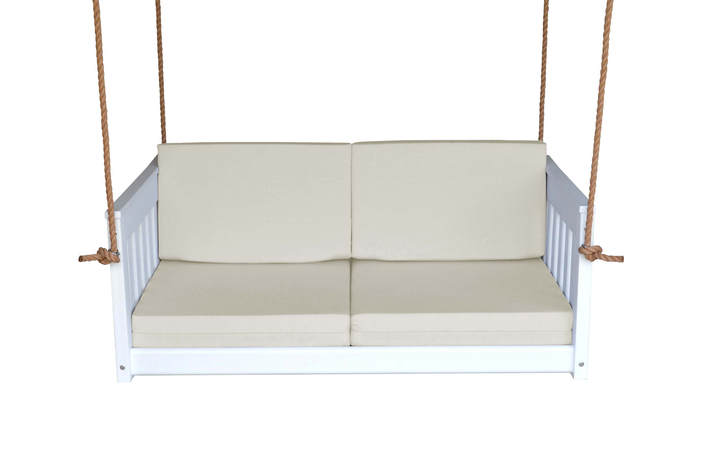 Bryton Park Poly Furniture Recycled Plastic 50" Deep Seating Mission Sofa Swing w Rope - LEAD TIME TO SHIP 10 BUSINESS DAYS