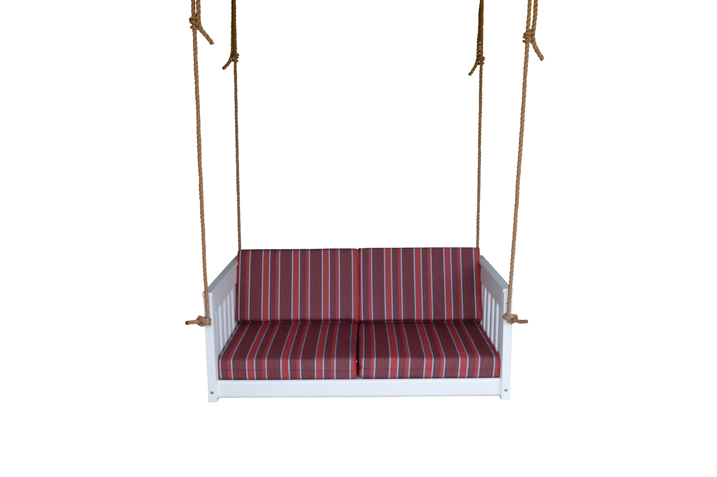 Bryton Park Poly Furniture Recycled Plastic 50" Deep Seating Mission Sofa Swing w Rope - LEAD TIME TO SHIP 10 BUSINESS DAYS