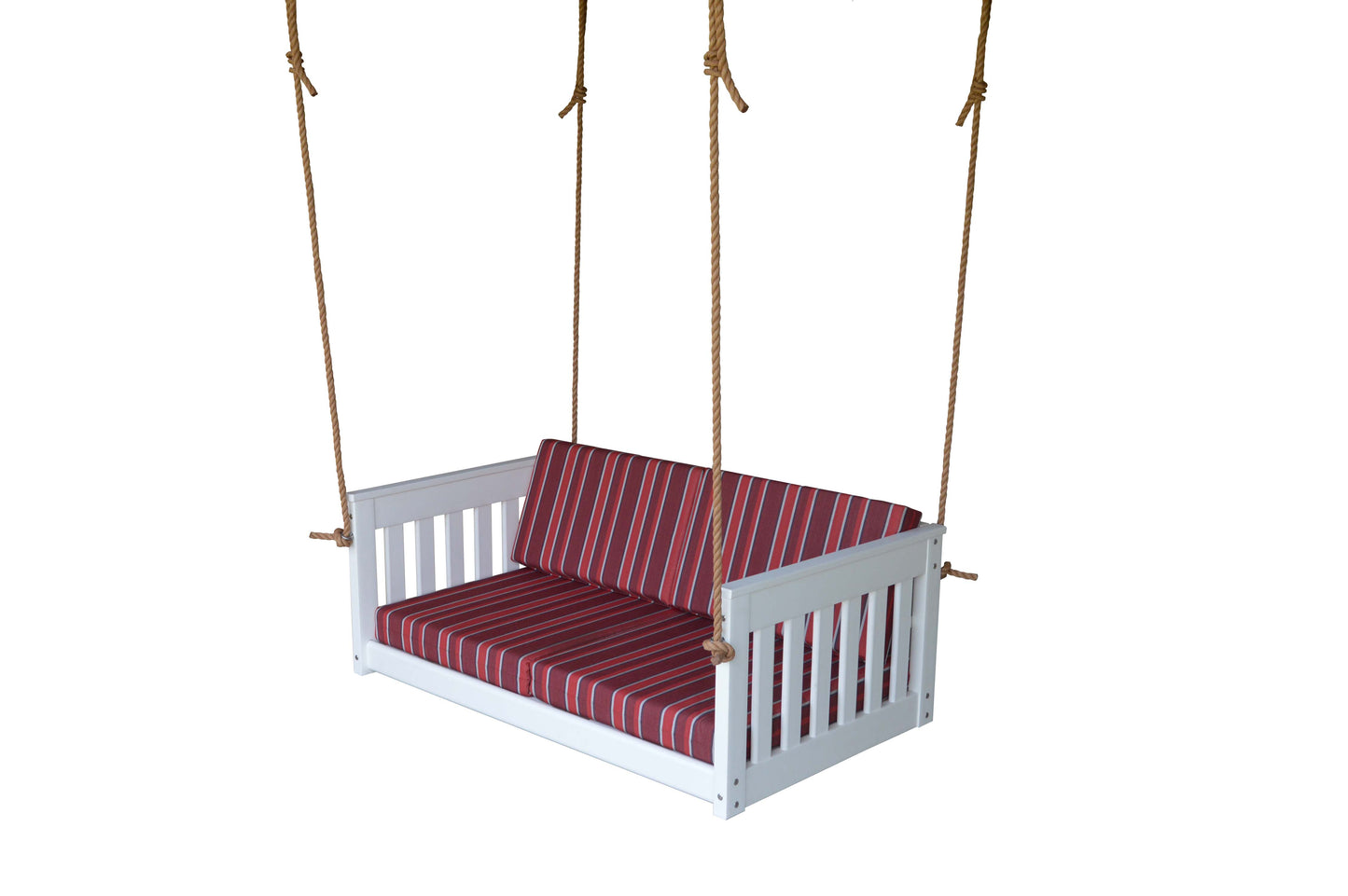Bryton Park Poly Furniture Recycled Plastic 50" Deep Seating Mission Sofa Swing w Rope - LEAD TIME TO SHIP 10 BUSINESS DAYS