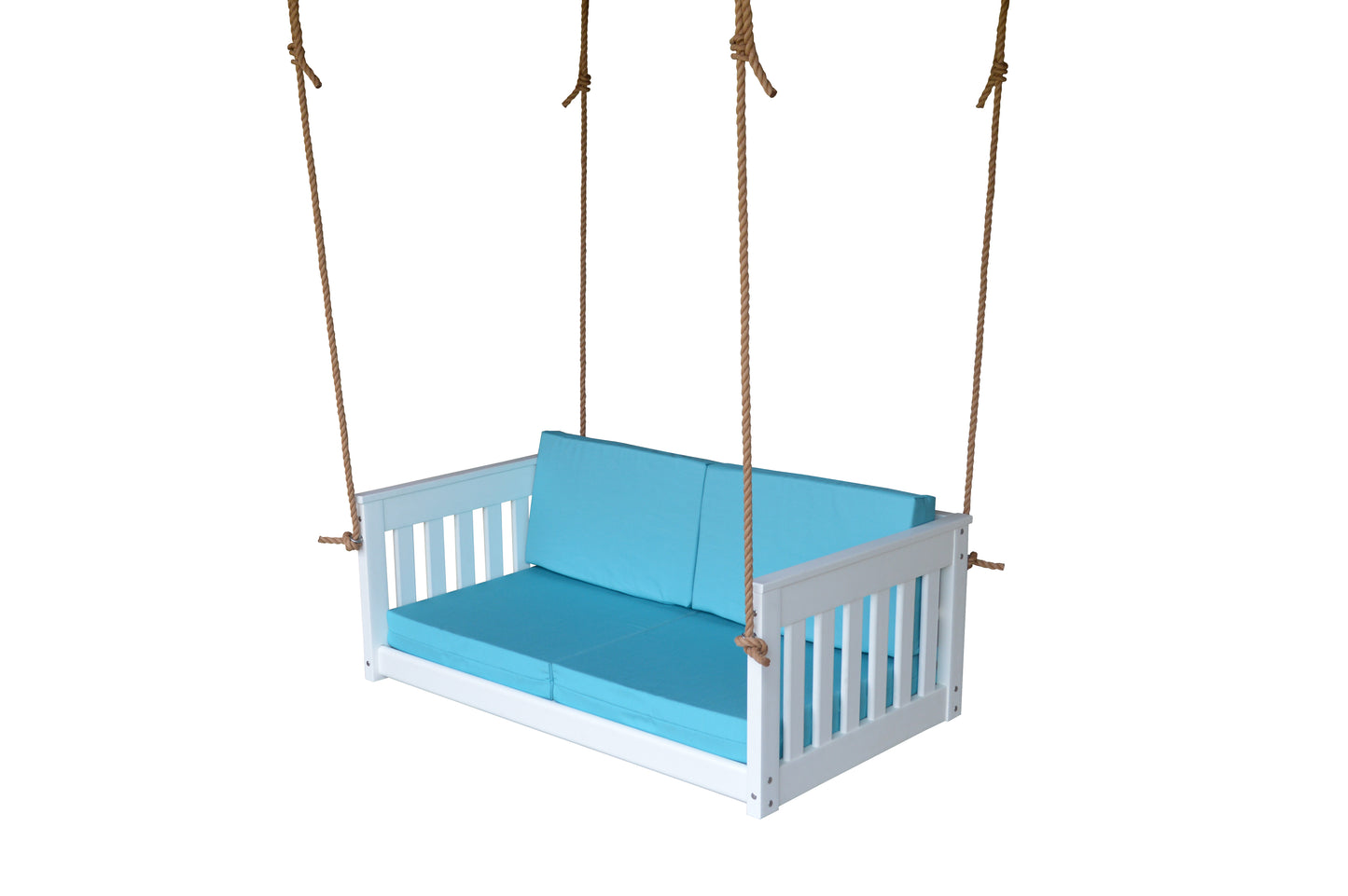 Bryton Park Poly Furniture Recycled Plastic 50" Deep Seating Mission Sofa Swing w Rope - LEAD TIME TO SHIP 10 BUSINESS DAYS