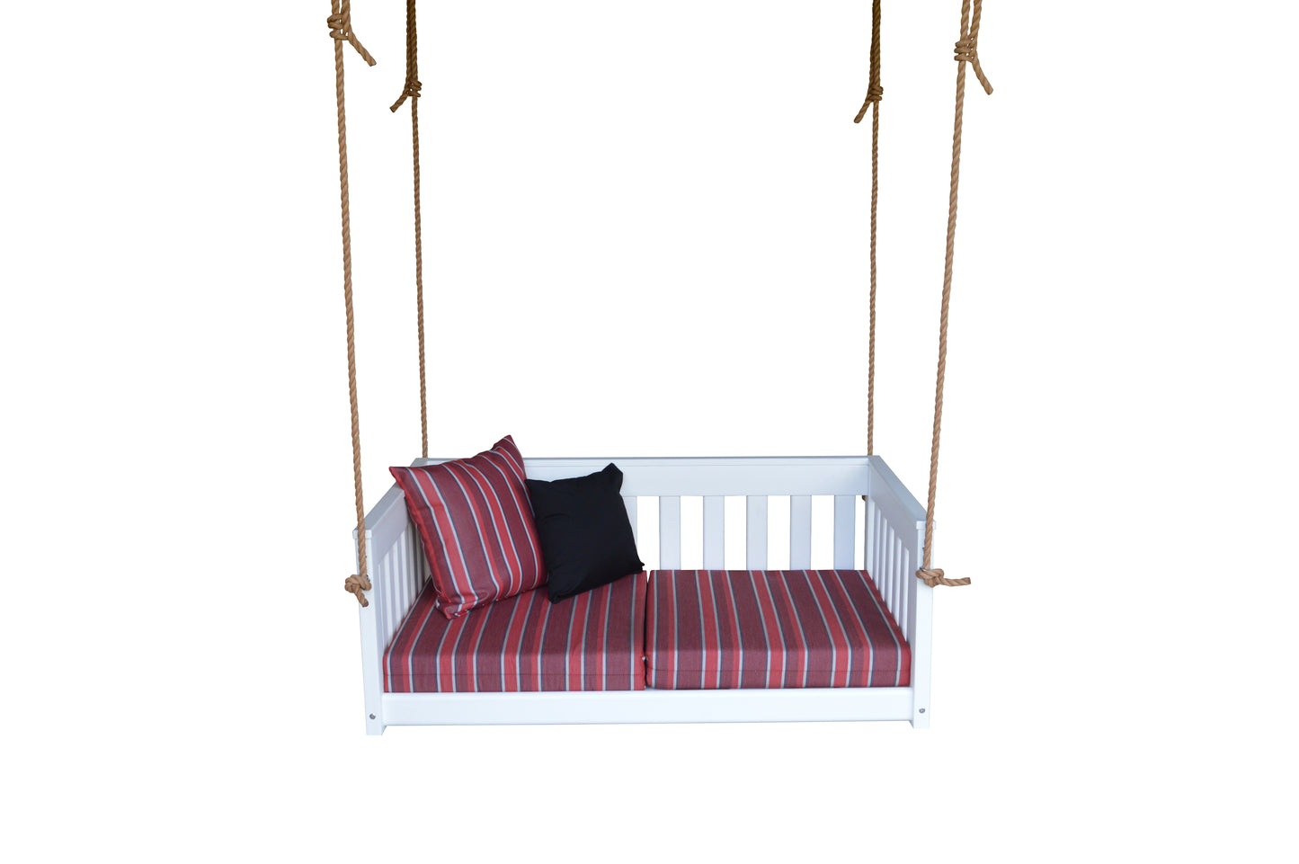 Bryton Park Poly Furniture Recycled Plastic 50" Deep Seating Mission Sofa Swing w Rope - LEAD TIME TO SHIP 10 BUSINESS DAYS