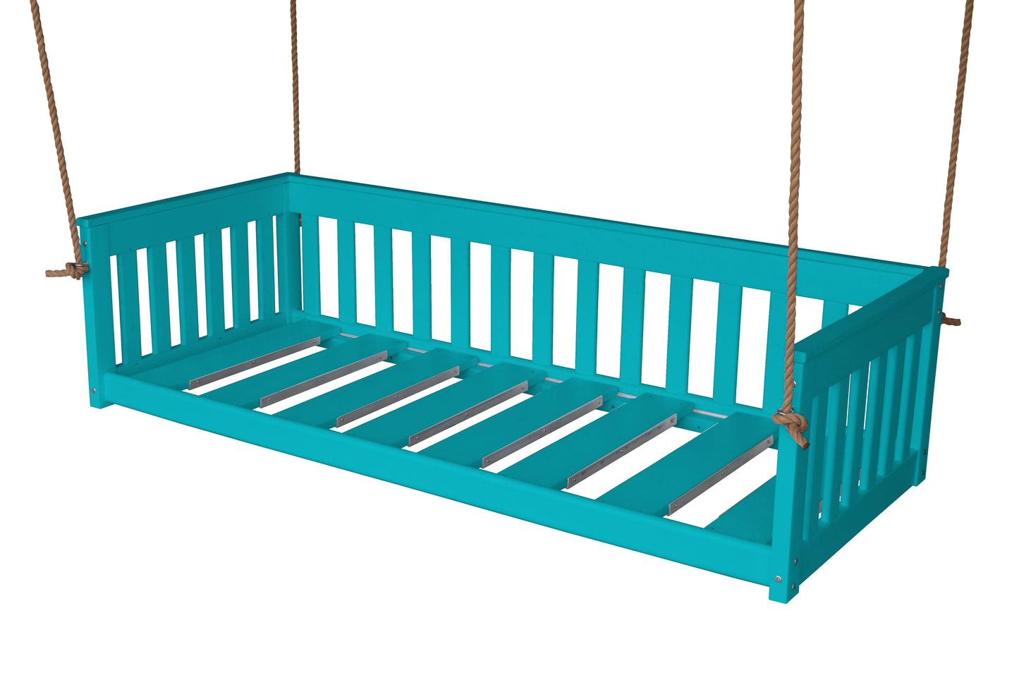 Bryton Park Poly Furniture Recycled Plastic 75" Deep Seating Mission Sofa Swing w Rope - LEAD TIME TO SHIP 10 BUSINESS DAYS