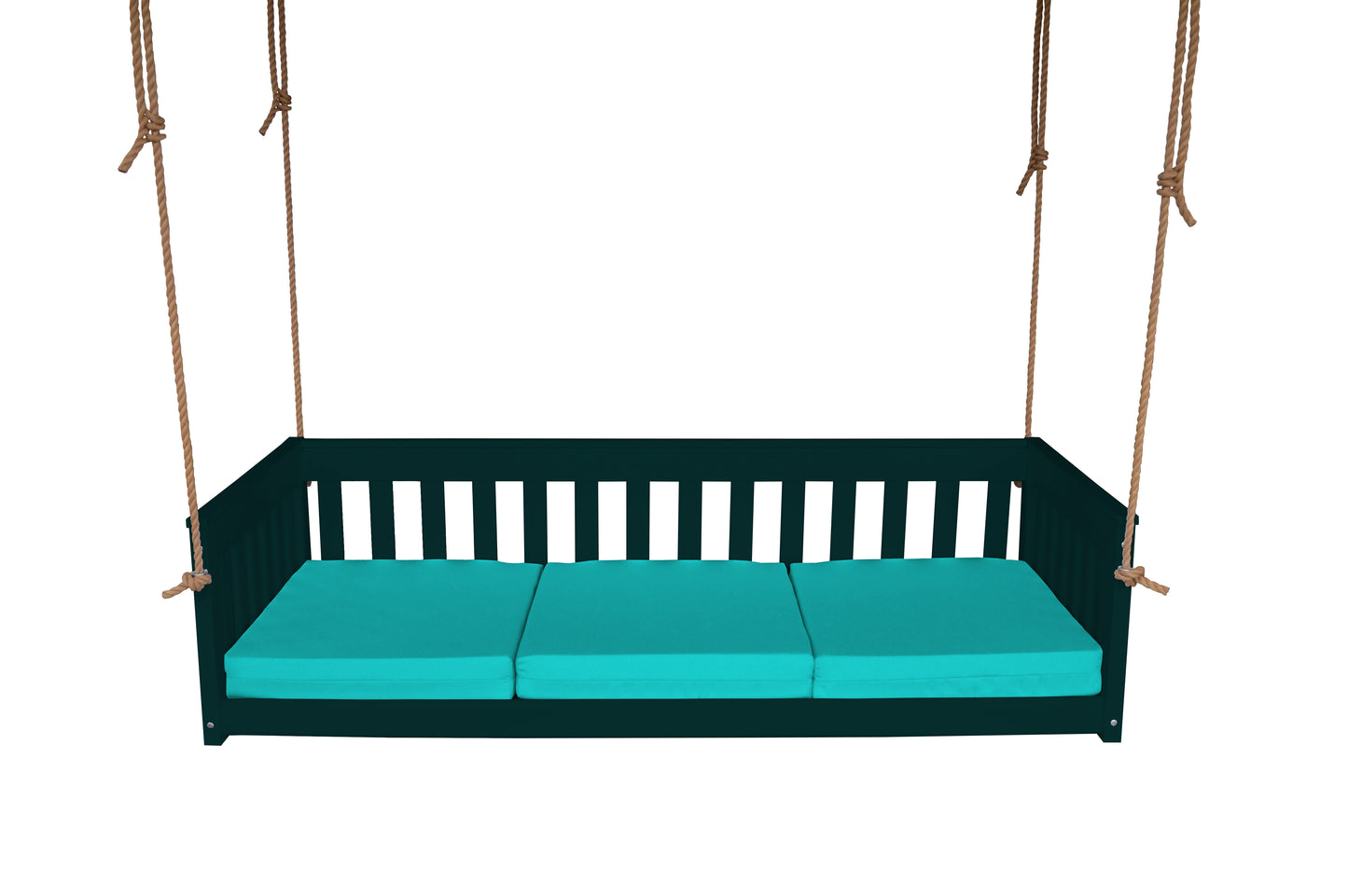 Bryton Park Poly Furniture Recycled Plastic 75" Deep Seating Mission Sofa Swing w Rope - LEAD TIME TO SHIP 10 BUSINESS DAYS