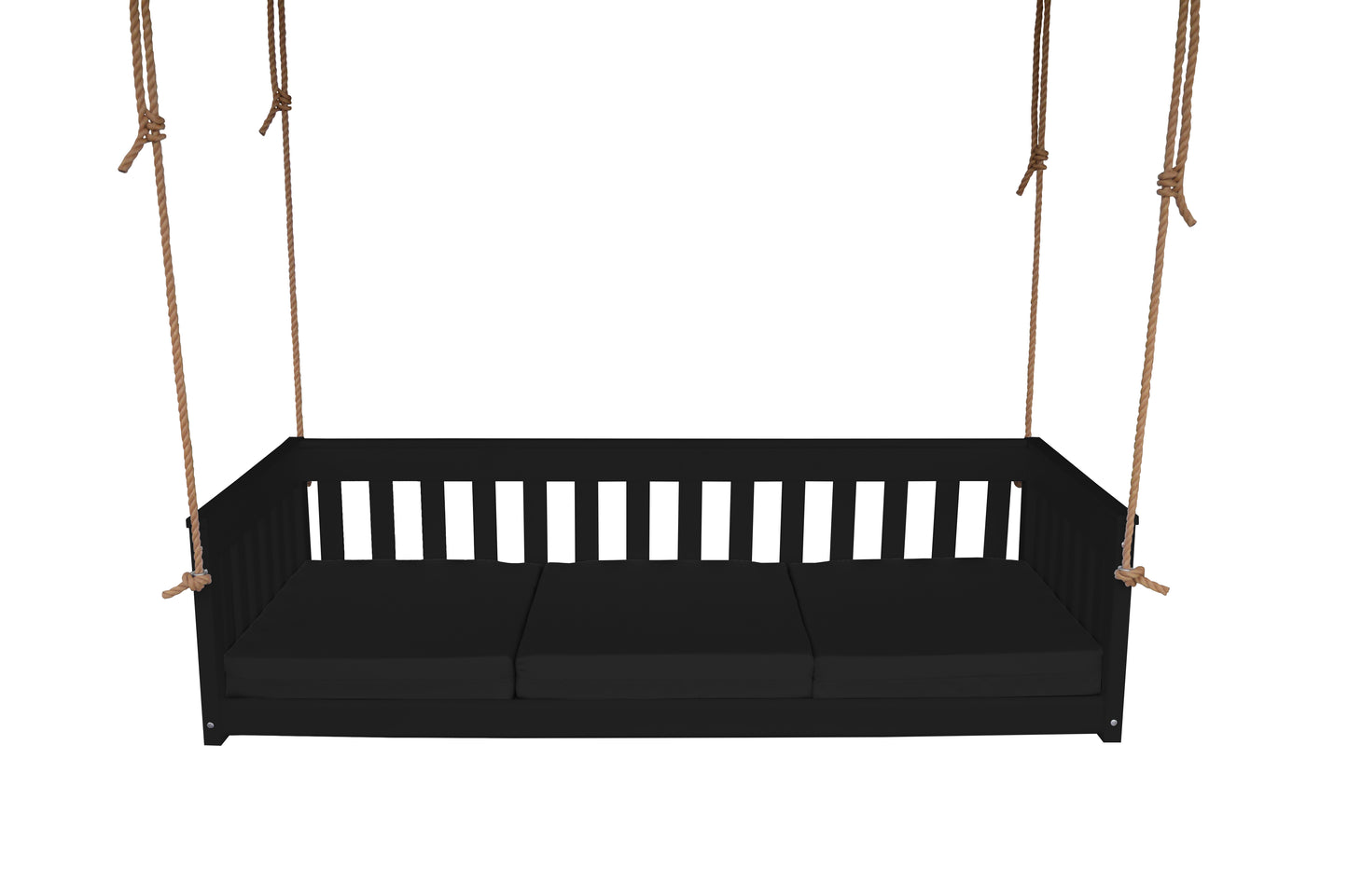 Bryton Park Poly Furniture Recycled Plastic 75" Deep Seating Mission Sofa Swing w Rope - LEAD TIME TO SHIP 10 BUSINESS DAYS