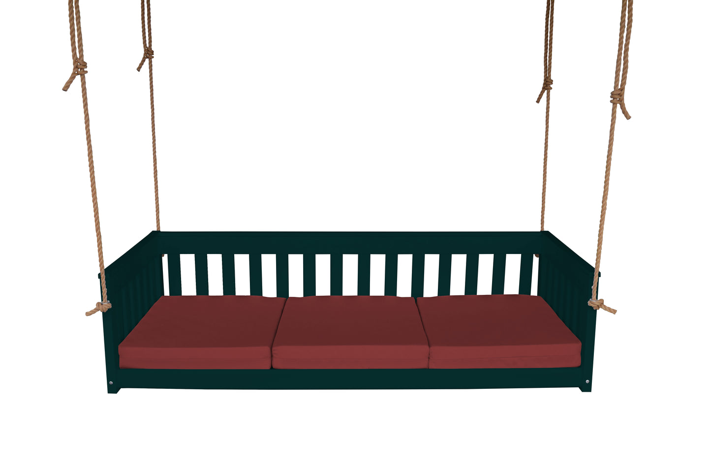 Bryton Park Poly Furniture Recycled Plastic 75" Deep Seating Mission Sofa Swing w Rope - LEAD TIME TO SHIP 10 BUSINESS DAYS