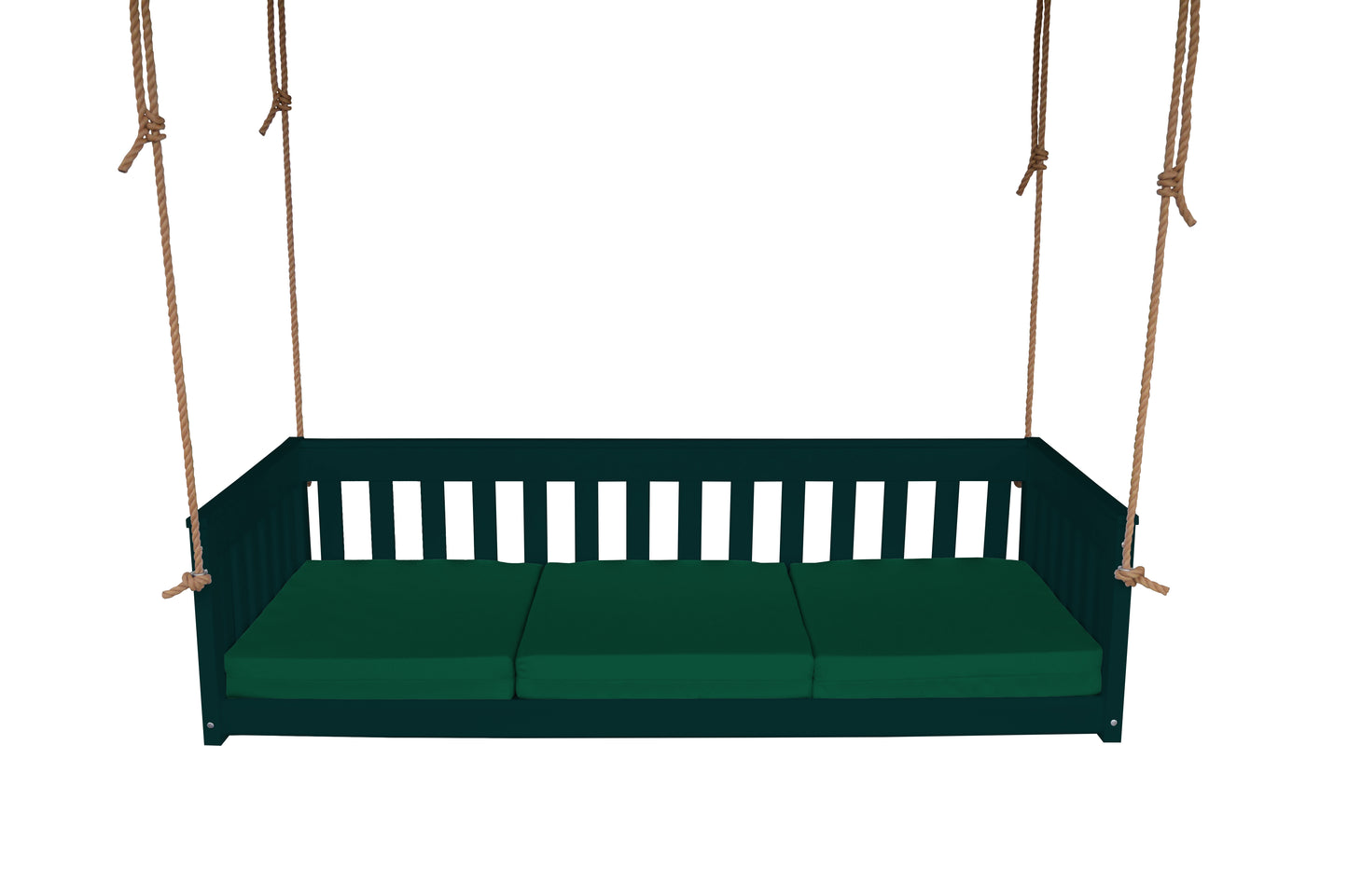 Bryton Park Poly Furniture Recycled Plastic 75" Deep Seating Mission Sofa Swing w Rope - LEAD TIME TO SHIP 10 BUSINESS DAYS