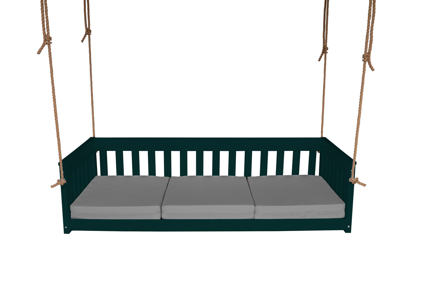Bryton Park Poly Furniture Recycled Plastic 75" Deep Seating Mission Sofa Swing w Rope - LEAD TIME TO SHIP 10 BUSINESS DAYS