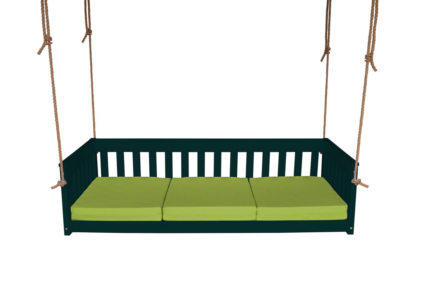 Bryton Park Poly Furniture Recycled Plastic 75" Deep Seating Mission Sofa Swing w Rope - LEAD TIME TO SHIP 10 BUSINESS DAYS