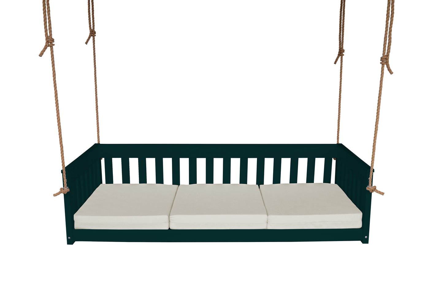 Bryton Park Poly Furniture Recycled Plastic 75" Deep Seating Mission Sofa Swing w Rope - LEAD TIME TO SHIP 10 BUSINESS DAYS