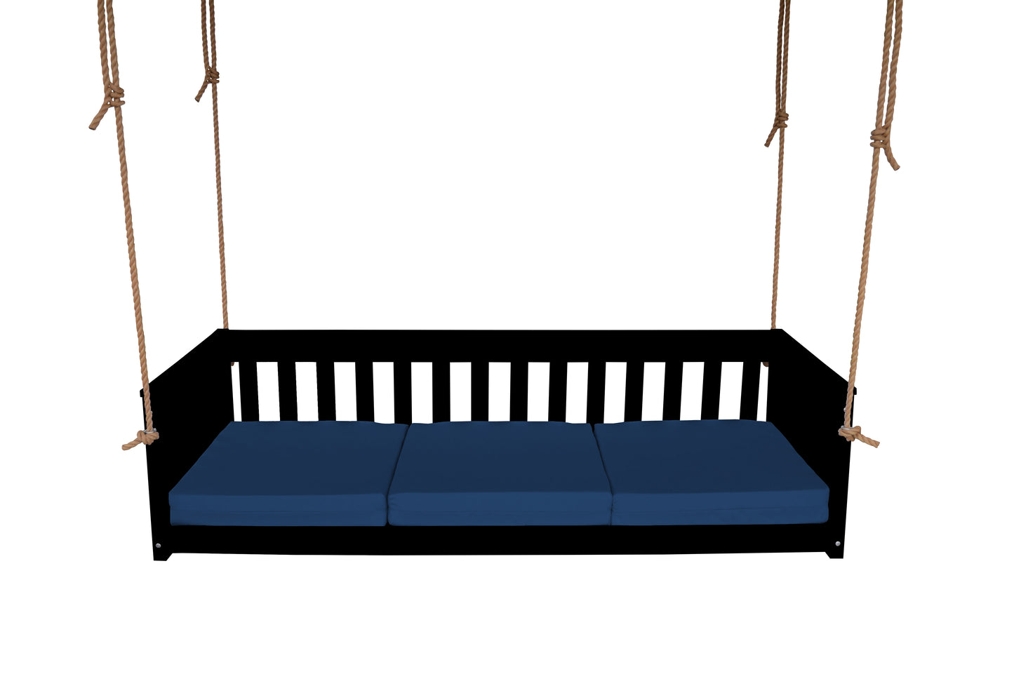 Bryton Park Poly Furniture Recycled Plastic 75" Deep Seating Mission Sofa Swing w Rope - LEAD TIME TO SHIP 10 BUSINESS DAYS